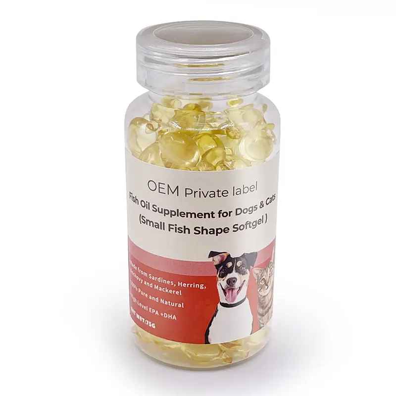 kapsul suplemen minyak ikan omega untuk anjing dan kucing