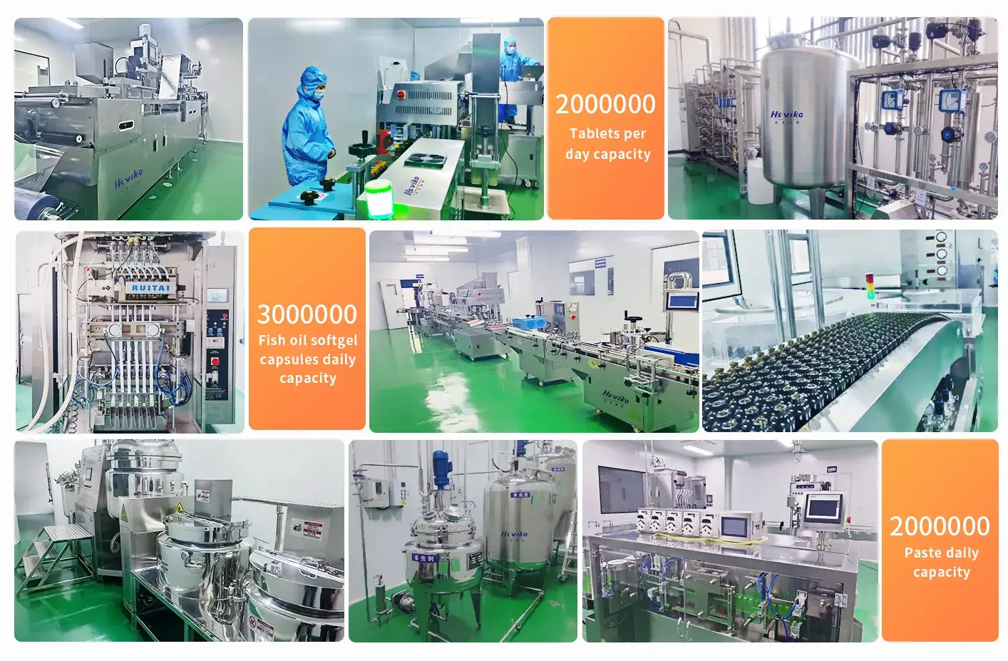 hsviko pet supplements factory capacidad de producción