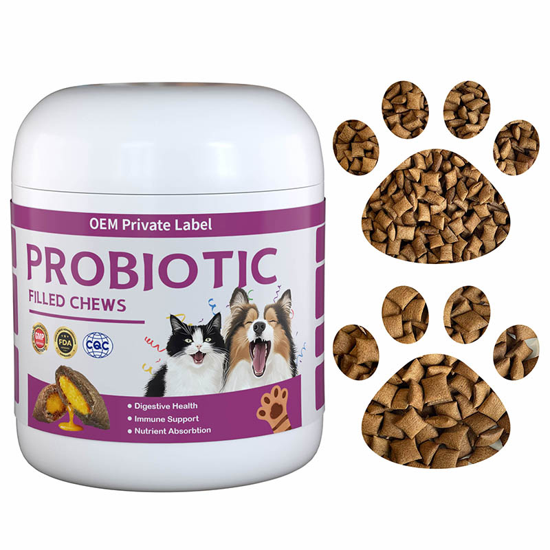 probiotic chews – pillow shape filled